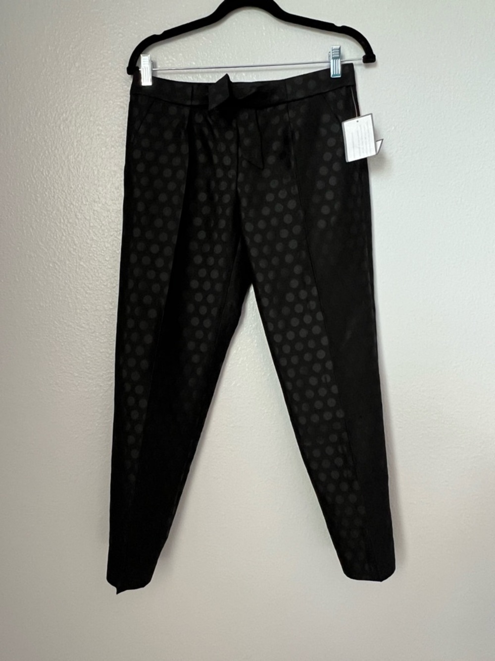 J. Crew Collection Black Polka Dot Dress Pants